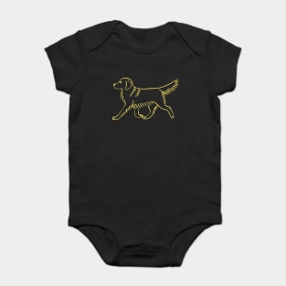 Trotting Golden Retriever Baby Bodysuit